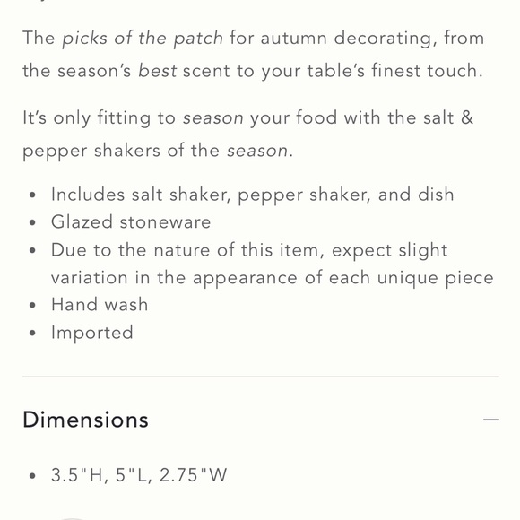 NWT Anthropologie Cindy Pumpkin Salt & Pepper Shakers Glazed Stoneware - Picture 4 of 4